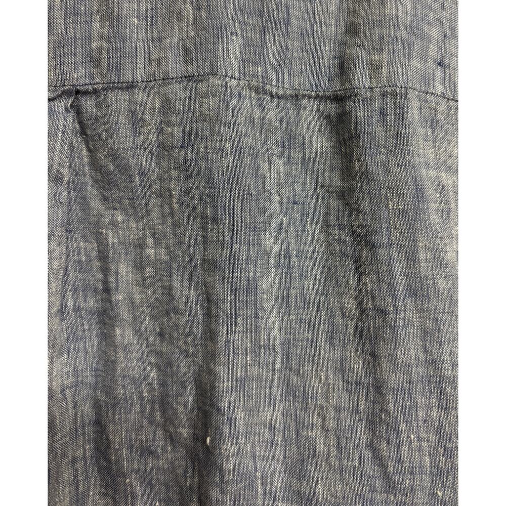 J.Jill Love Linen Shirt Dress Womens Medium Blue 100% Linen Button Front Midi - Picture 7 of 10